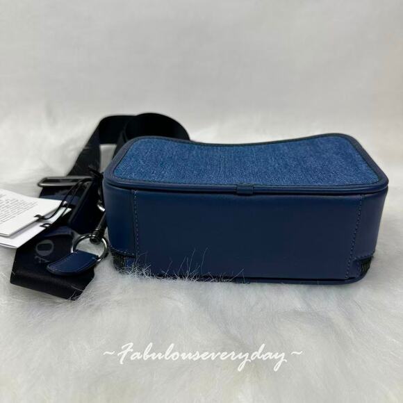 Coach Men's Wyatt Crossbody Bag In Denim/Gunmetal/Denim/Deep Blue CBG14 NWT - Picture 7 of 9